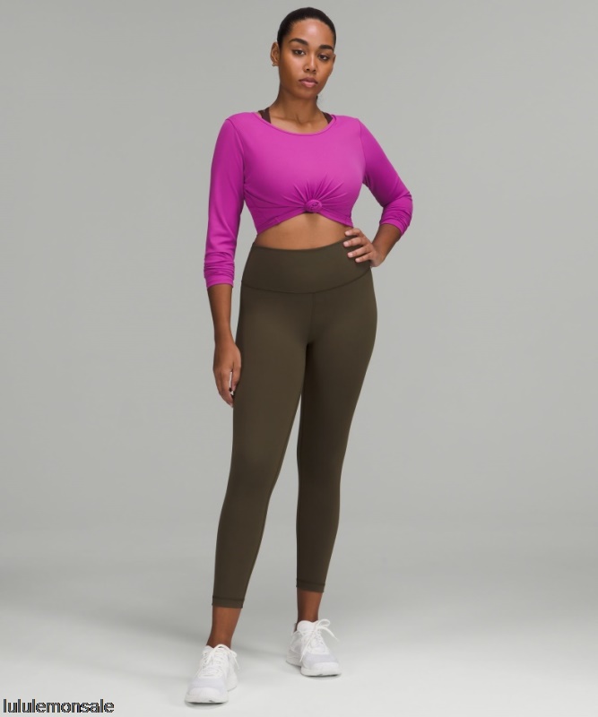 Lululemon Damen DELULU074 | Dark Olive Wunder Train High-rise Tight 25